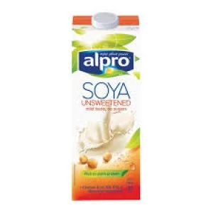 image of Alpro Soya Milk Unsweetened 1 Litre Pack 8