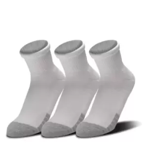 image of Under Armour Qtr 3Pk Sock 99 - White