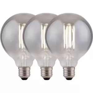 Image of Harperliving - Harper Living 8 Watts G125 E27 LED Bulb Smoked Globe Cool White Dimmable, Pack of 3