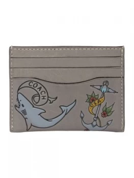 image of Coach Card Case In Tattoo Sport Calf Grey