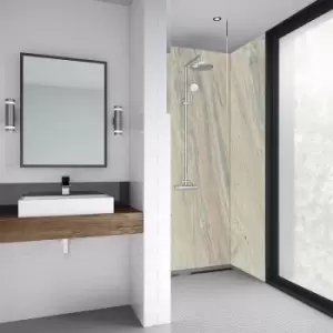 Image of Mermaid Byzantine Laminate Shower Wall Panel Square Edged 2420mm x 900mm in Marble