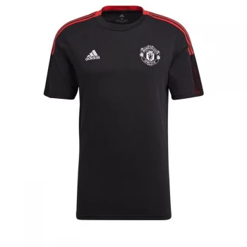 Image of adidas Manchester United T Shirt 2021 2022 Mens - Black