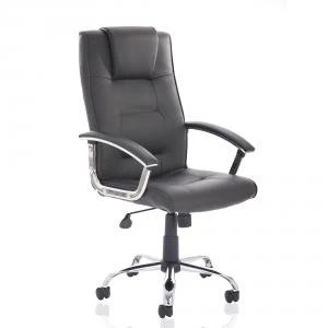 image of Trexus Thrift Executive Chair With Padded Arms Bonded Leather Black