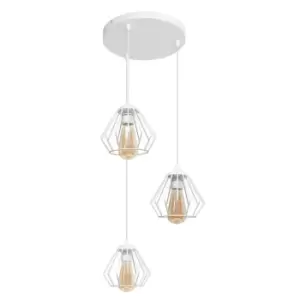 image of Agat Cluster Pendant Ceiling Light White 38cm