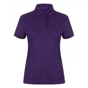 Image of Henbury Womens/Ladies Stretch Microfine Pique Polo Shirt (M) (Bright Purple)