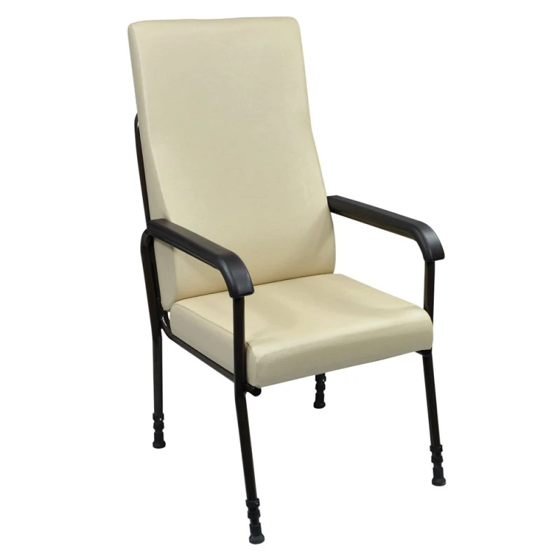 Image of Loops Height Adjustable Ergonomic Lounge Chair - High Backed - Cream Upholstery Multi