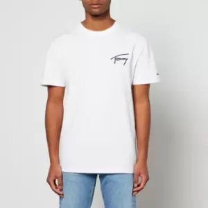 Image of Tommy Jeans Signature Embroidery Recycled Cotton-Jersey T-Shirt - S