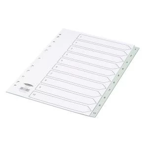 Image of Concord Index 1-10 A4 Polypropylene Grey 62405