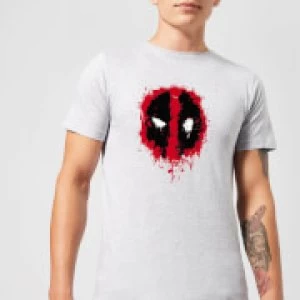 Image of Marvel Deadpool Splat Face T-Shirt - Grey - 3XL