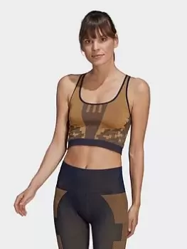 Image of adidas X Karlie Kloss Seamless Knit Layered Top, Brown, Size L, Women