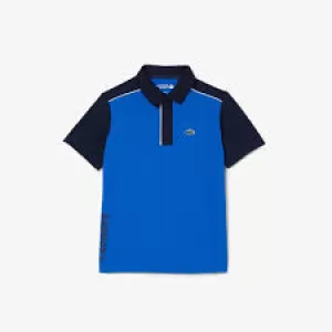 image of Boys Lacoste SPORT Ultra-Dry Pique Polo Size 14 yrs Navy Blue / Blue