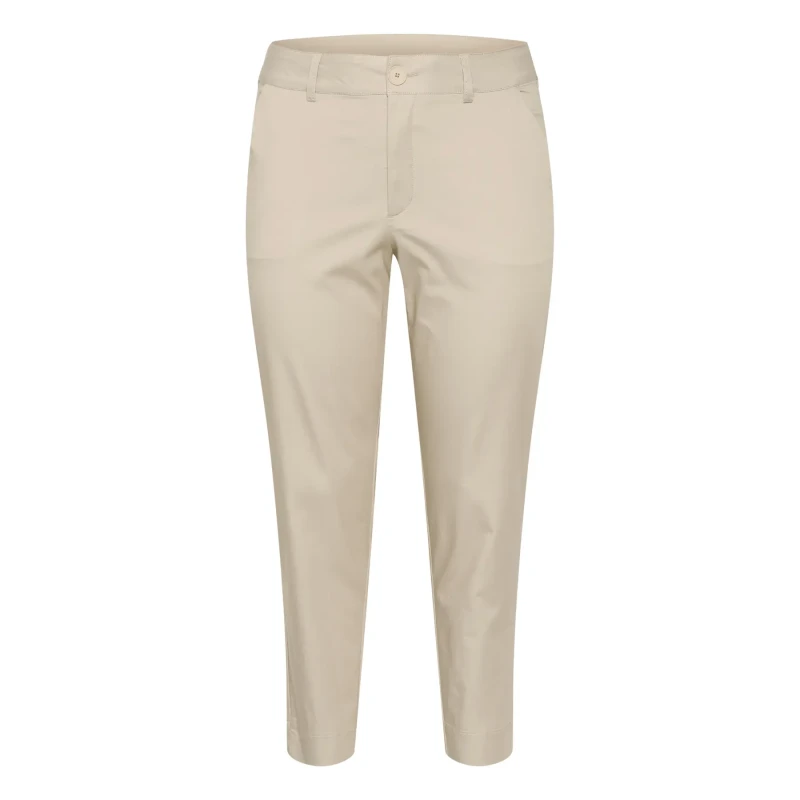 Image of KAFFE Curve Womens 7/8 chino Trousers KAFFE Curve Leana Gris Female 46