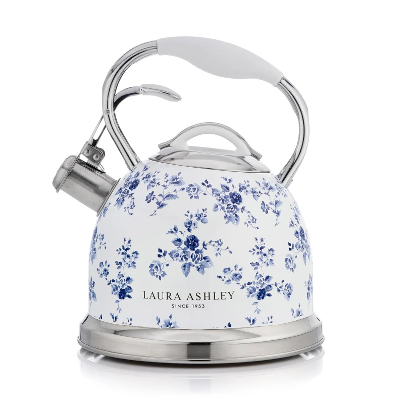 Image of LAURA ASHLEY VQSBNK057LACR Traditional Stovetop Kettle - White 5060706036067