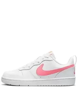 Image of Nike Older Kids Court Borough Low 2, White, Size 3 Older