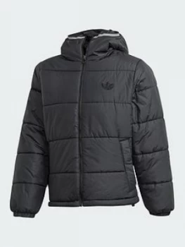 Image of adidas Padded Hooded Coat - Black, Size XS, Men