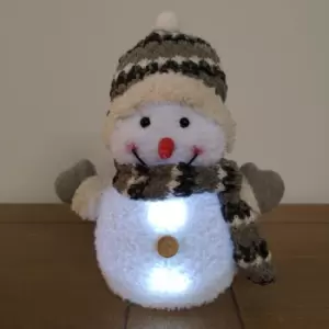Image of 22cm Battery Operated Flashing LED Christmas Snowman in a Choice of Colour