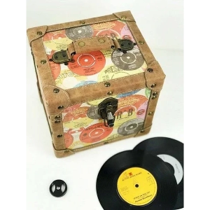 Image of Retro Record - 7" 50 Record Storage Carry Case Record Box