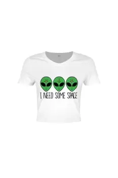 Image of I Need Some Space Cosmic Alien Crop Top