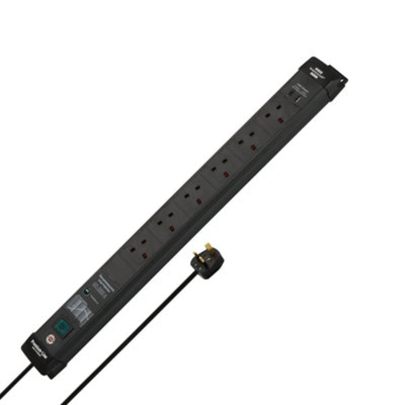 Image of Brennenstuhl Premium-Line 6 Gang Extension Lead - Surge Protection To 60,000A With 1 X USB A And 1 X USB C
