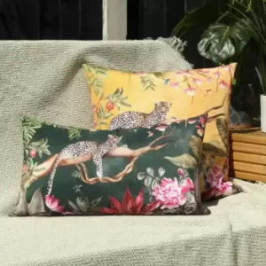 Image of Leopard Forest Outdoor Cushion Forest (Green)