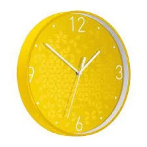 Image of Leitz WOW Wall Clock 290x290x43mm Yellow Ref 90150016