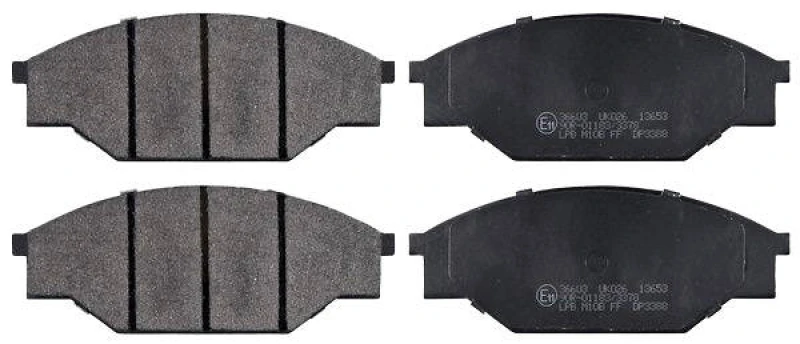 Image of A.B.S. 36603 Brake pad set without integrated wear sensor Brake Pad Set,disc brake (402)
