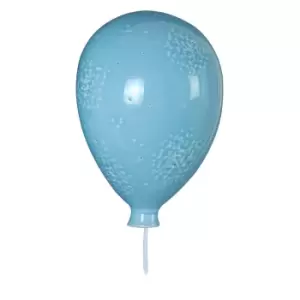 image of Interiors by PH Kids Balloon Night Light Glossy Blue Ceramic Wall Mounted