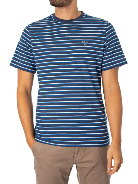 Image of Barbour Ponte Stripe T-Shirt Navy 3XL