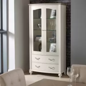 Image of Montreal Grey Washed Oak & Soft Grey Display Cabinet