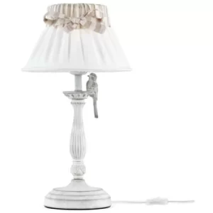 Image of Bird Table Lamp White Antique, 1 Light, E27