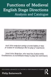 Image of Functions of Medieval English Stage Directions Analysis and Catalogue