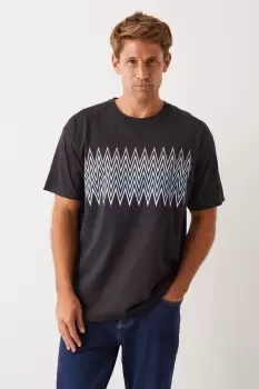 Multi Zig Zag Print T-Shirt