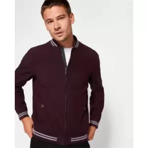 Image of Ted Baker Linen Bomber Jacket - Purple