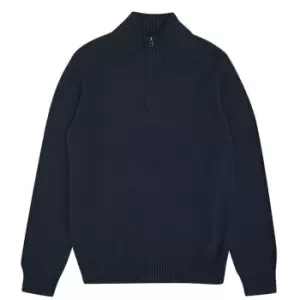 image of French Connection Mozart Half Zip Jumper - Blue