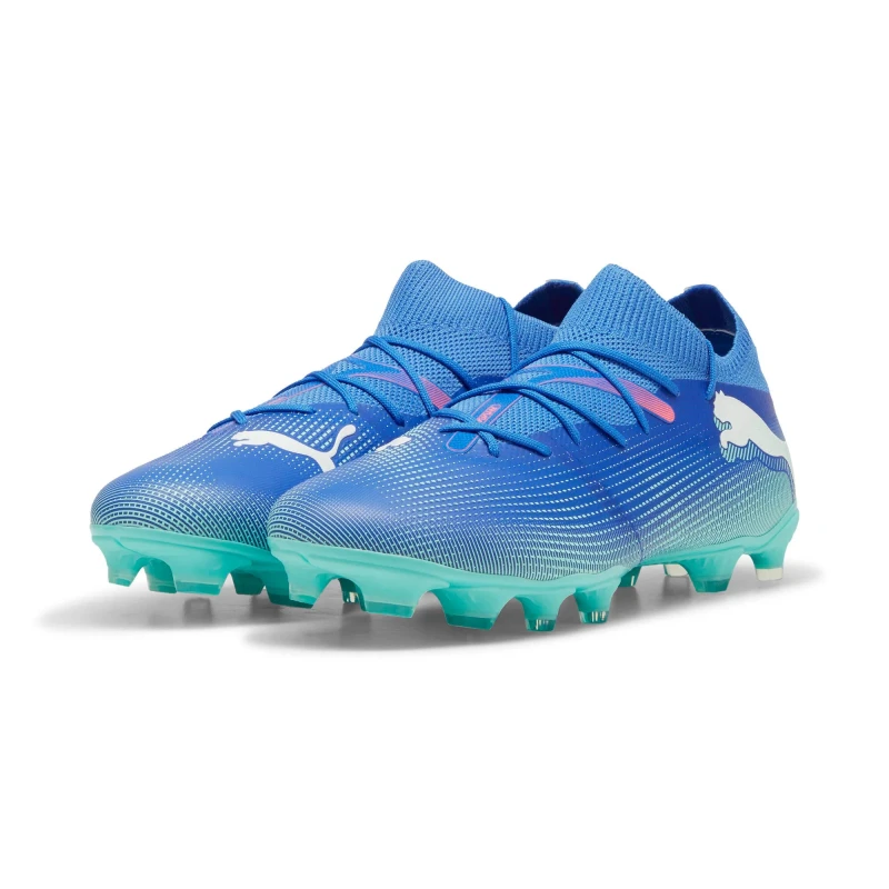 Image of Puma Future 7 Match Rush Firm Ground Football Boots - Blue Blue 9