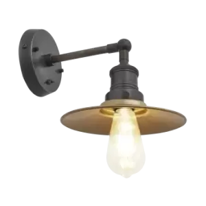 Image of Industville Brooklyn Flat Wall Light - 8" Pewter / Pewter