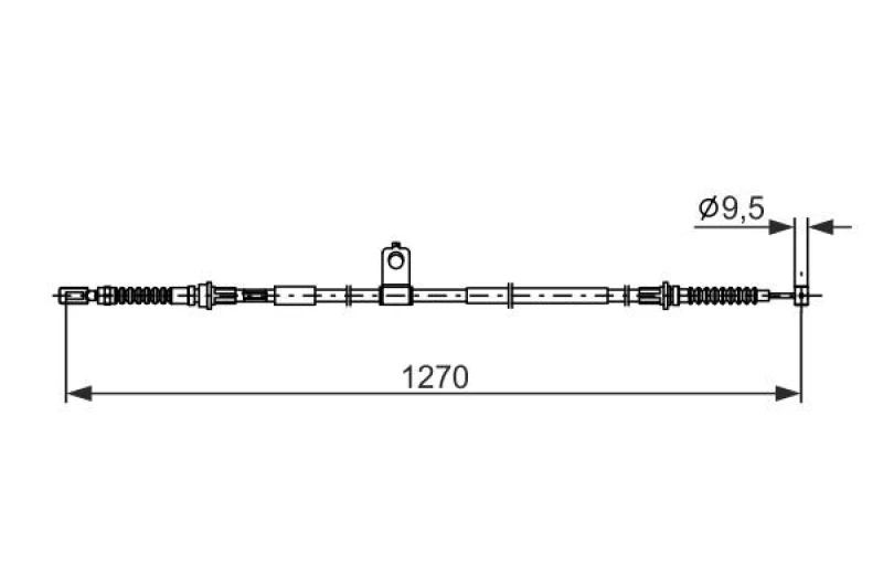 Image of Handbrake cable Bosch 1 987 482 898