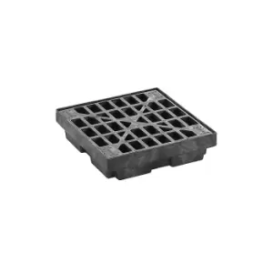 image of Justrite PE sump tray insert, low profile sump tray, for 1 x 200 l drums, sump capacity 45 l