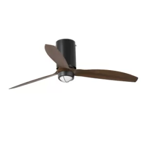 Image of Mini-Tube LED Matt Black, Wood Ceiling DC Motor, 3000K