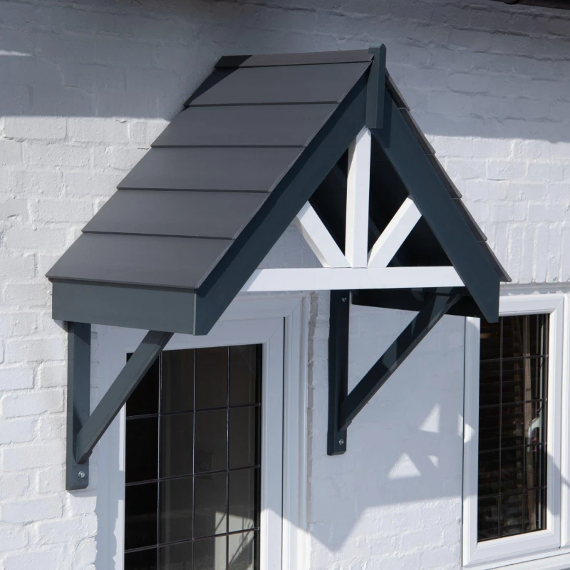 Image of Greenhurst Deluxe Easy Fit Door Canopy - Grey 1136
