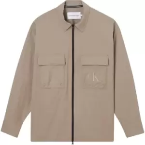 Image of Calvin Klein Jeans Utility Zip-Through Overshirt - Nude