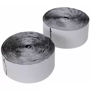 Image of Fixman Hook & Loop Tape Black Self-Adhesive 2pce - 50mm x 5m