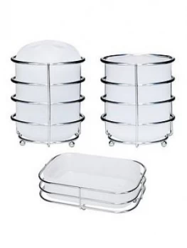 Image of Aqualona Saturn 3 Piece Bathroom Accessory Set