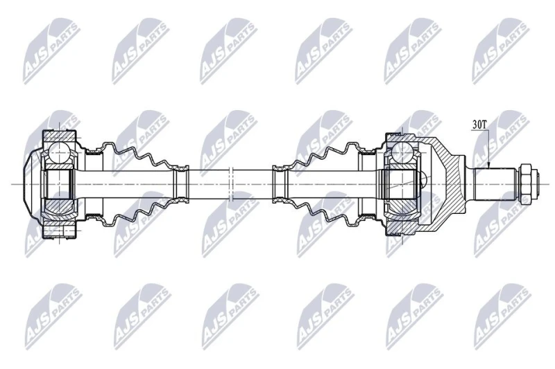 Image of NTY NPW-BM-194 Drive shaft Rear Axle Left Drive Shaft (13)