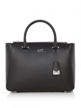 image of Michael Kors Mott metro medium satchel bag Black