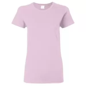 image of Gildan Ladies/Womens Heavy Cotton Missy Fit Short Sleeve T-Shirt (M) (Light Pink)