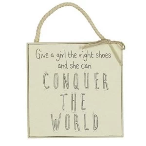 image of Love Life Conquer The World Wall Plaque