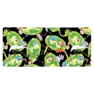 Image of Rick and Morty Portals Gaming Mouse Mat - Large