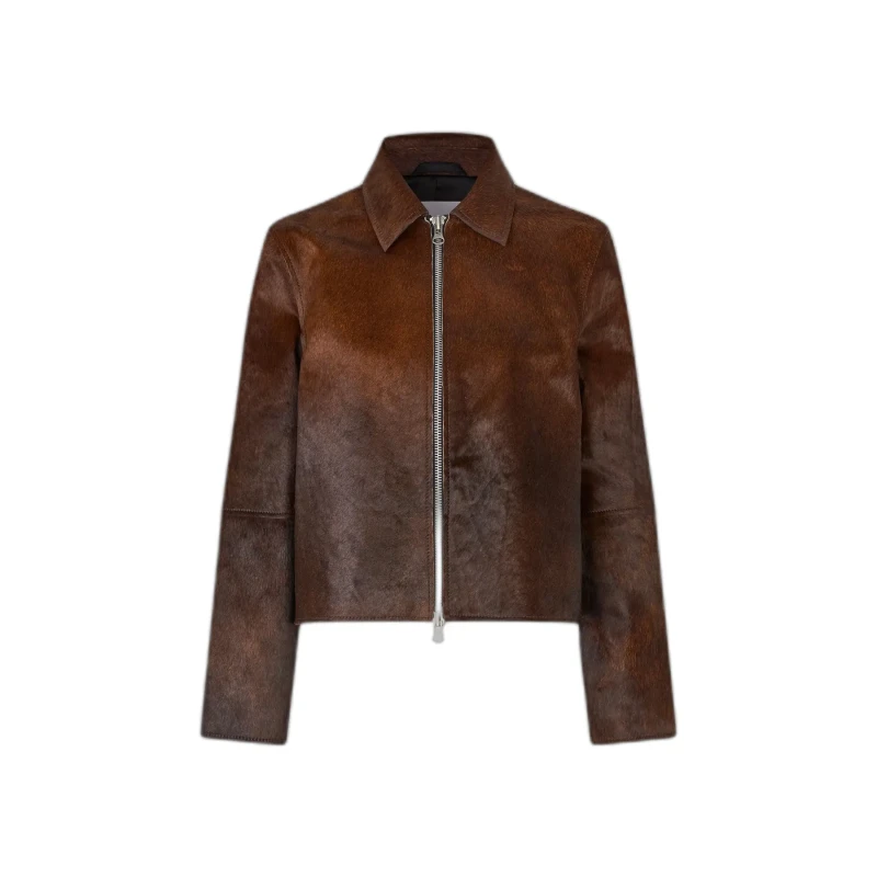 Image of Samsoe Samsoe Womens leather jacket Samsoe Samsoe Salylo Marron Female M