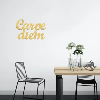 Image of Carpediem 1 - Gold Gold Decorative Metal Wall Accessory